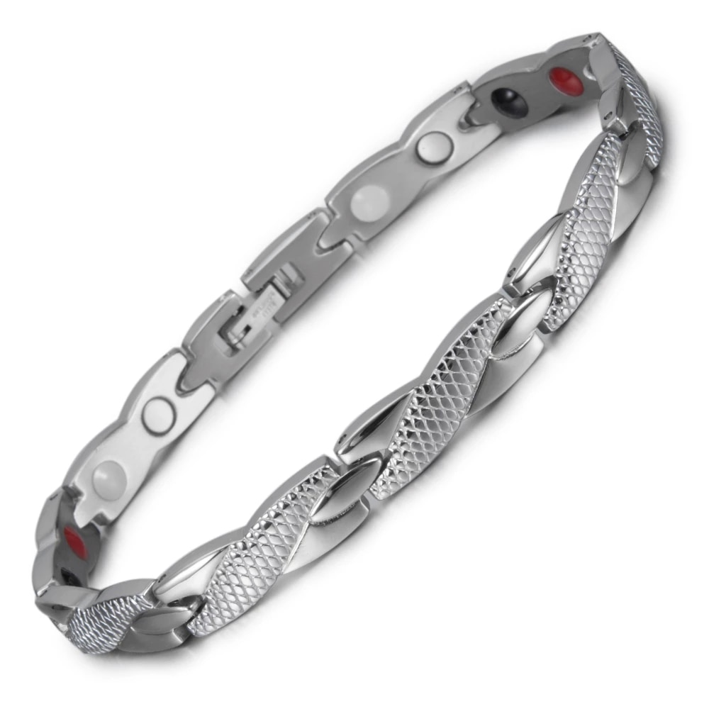 Magnetarmband i rostfritt stål  -Silver - 2