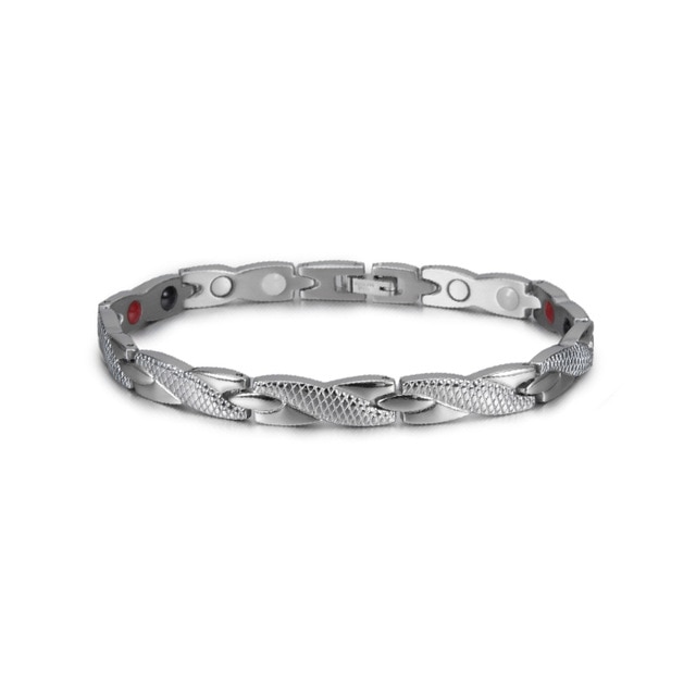 Magnetarmband i rostfritt stål  -Silver - 3