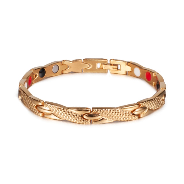 Magnetarmband i rostfritt stål  med 18K Roséguldplätering - 2