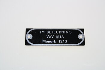 Typskylt VoV 1213 NOS