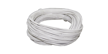 Tunn dekoderkabel, Ø 0.5mm, AWG36, vit