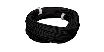 Tunn dekoderkabel, Ø 0.5mm, AWG36, svart
