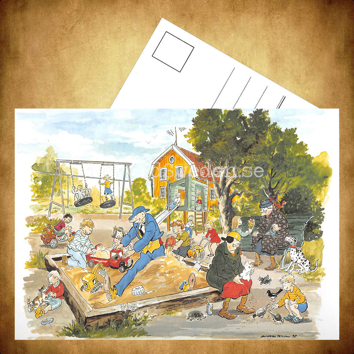 Lekis - Kronblom Nr: 19 av 26 - Vykort A5 - 3