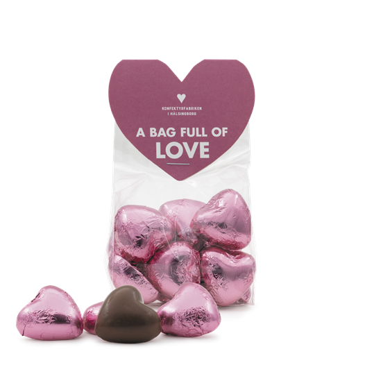 Nougathjärtan - A bag full of love - Konfektyrfabriken i Hälsingborg