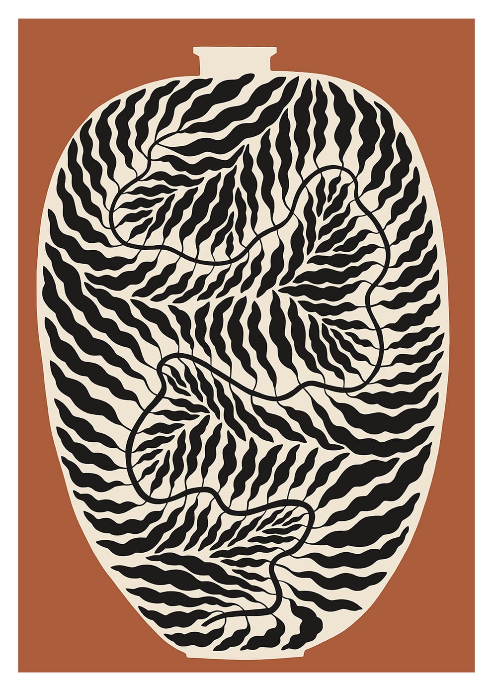 Poster Urn Terracotta 30x40 cm