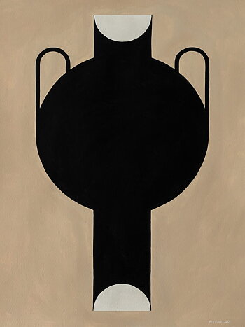 Poster Silhouette of a vase 30x40 cm