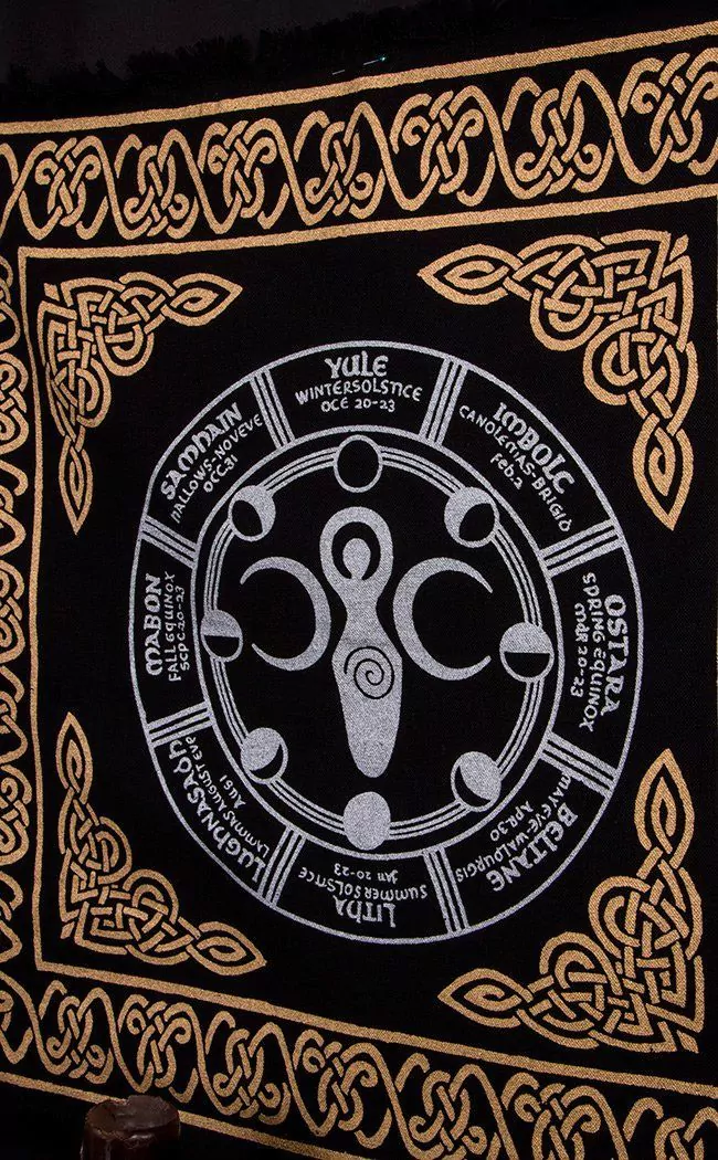 Altarduk - Wicca Kalendar  med Keltisk Väv - 3