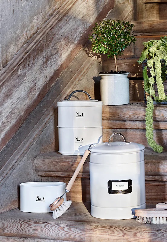 Tin - Biscuit tin - Three-part - White/Black