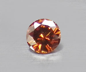 Diamante rojo naranja redondo genuino muy raro de 1,7 mm natural - 3