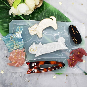 Silicone Resin Mold  Cats Hairpins