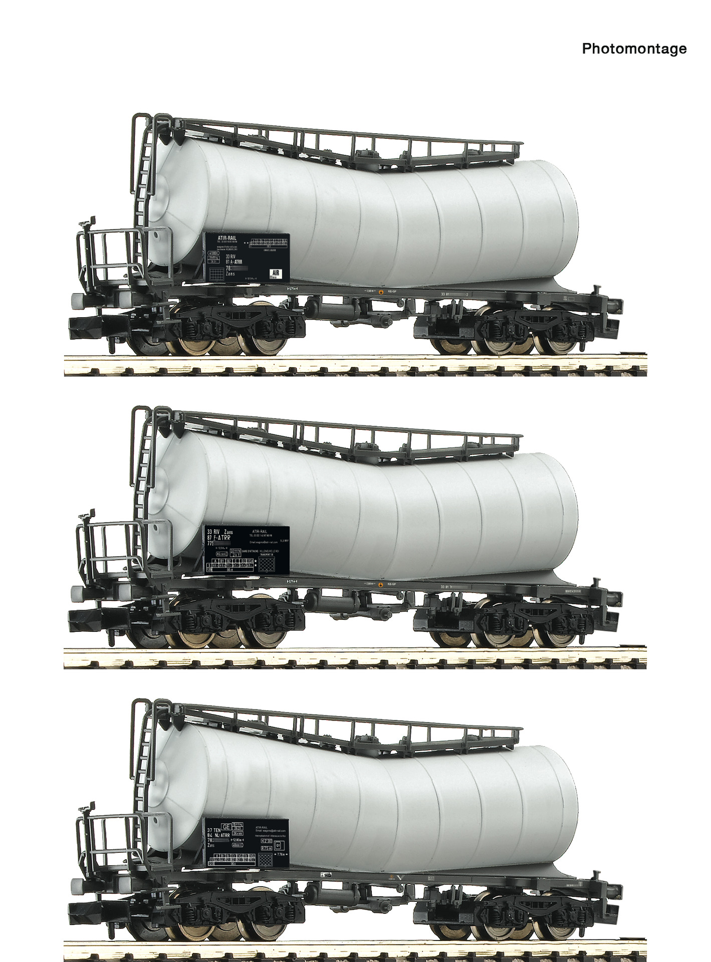 3 piece set: Slurry wagon s, ATIR-RAIL