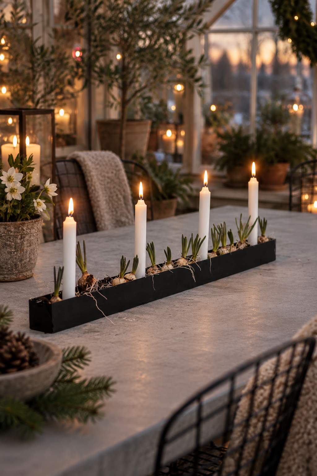 Candle holder - Candle box - Black - 80 cm - 3
