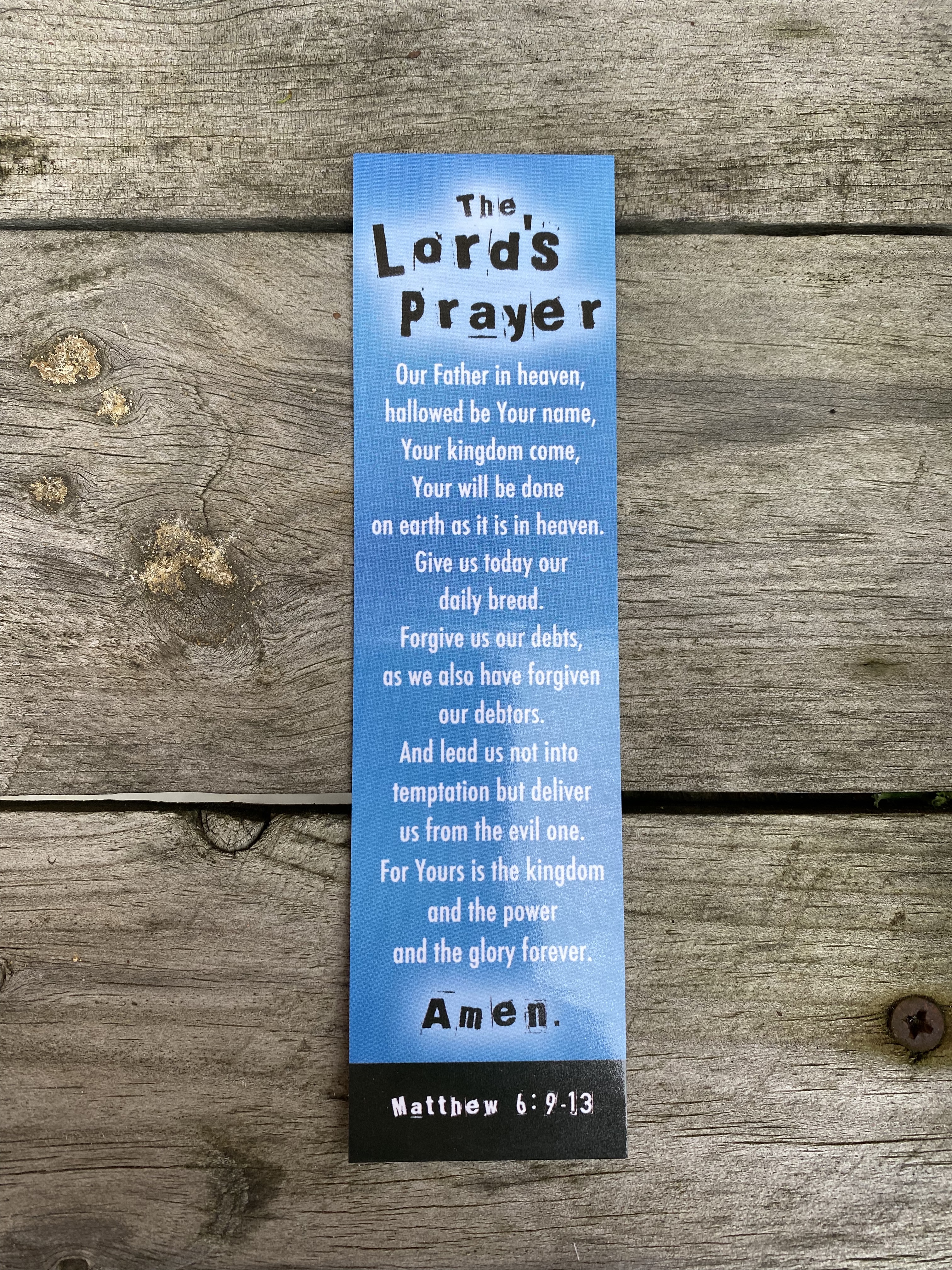 Bokmärke - The Lord´s prayer