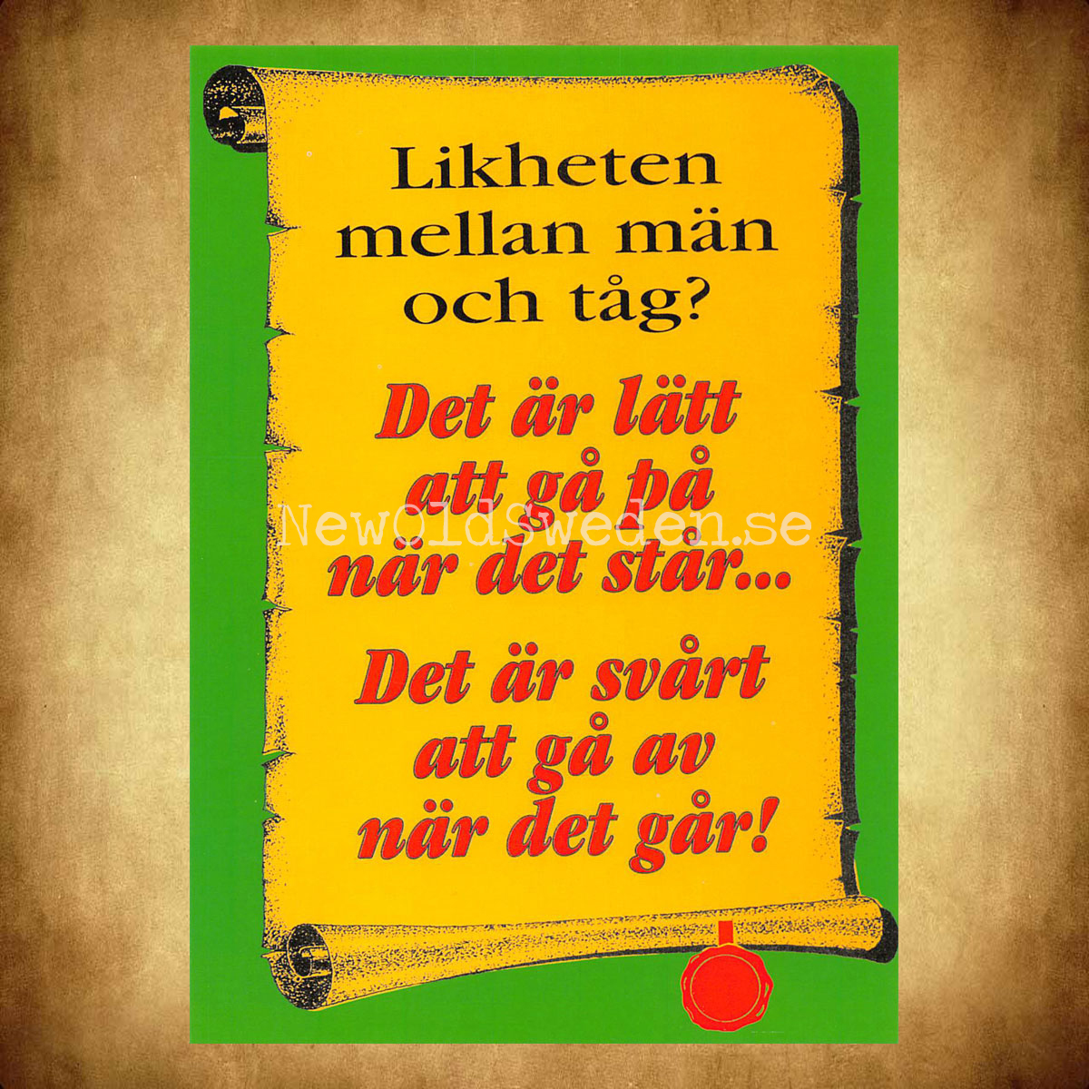 Likheten mellan män och tåg - 1980-tal - Bror-Eric Bergqvist Texter - 15 av 18 Vykort A5 - 2