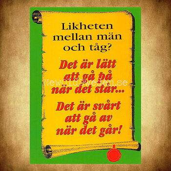 Likheten mellan män och tåg - 1980-tal - Bror-Eric Bergqvist Texter - 15 av 18 Vykort A5