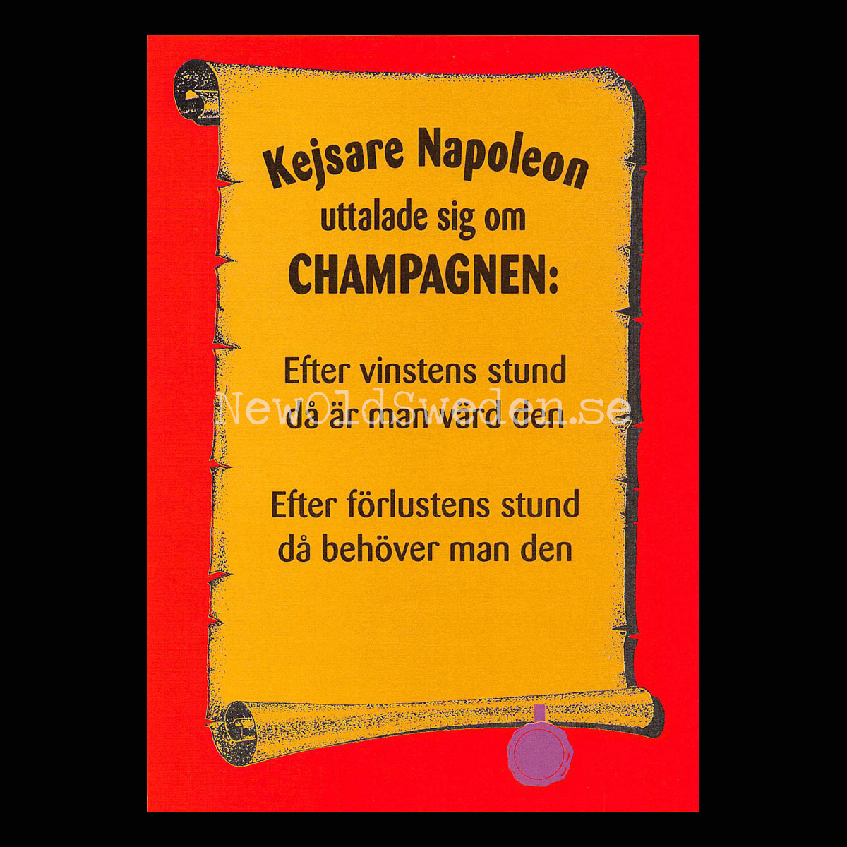 Kejsare Napoleon - 1980-tal - Bror-Eric Bergqvist Texter - 14 av 18 Vykort A5