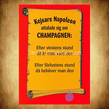 Kejsare Napoleon - 1980-tal - Bror-Eric Bergqvist Texter - 14 av 18 Vykort A5