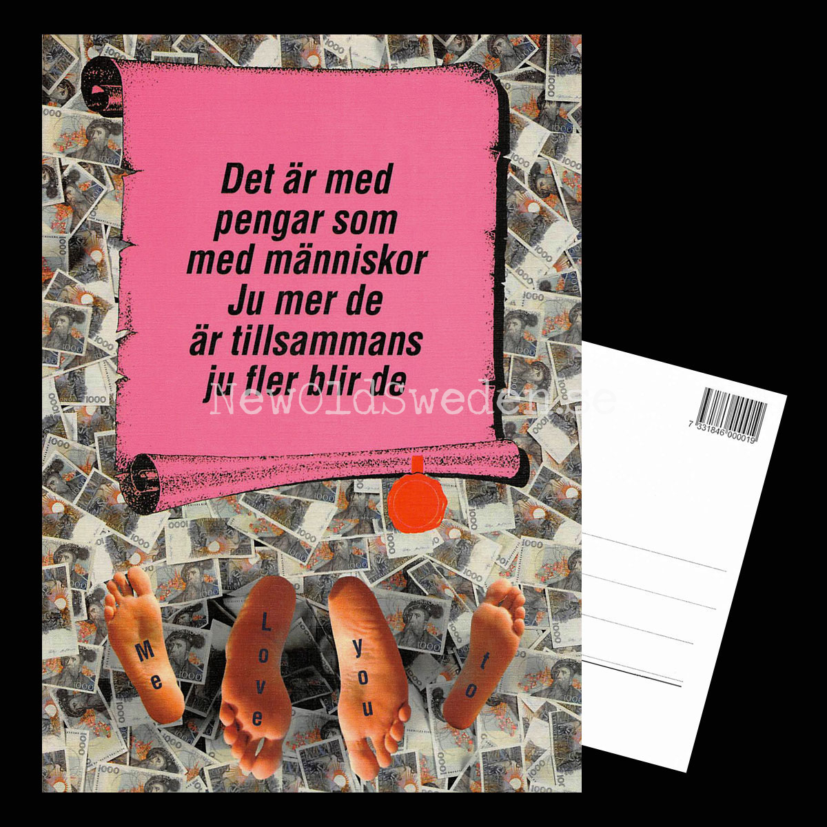 Det är med pengar . . . - 1980-tal - Bror-Eric Bergqvist Texter - 12 av 18 Vykort A5 - 3