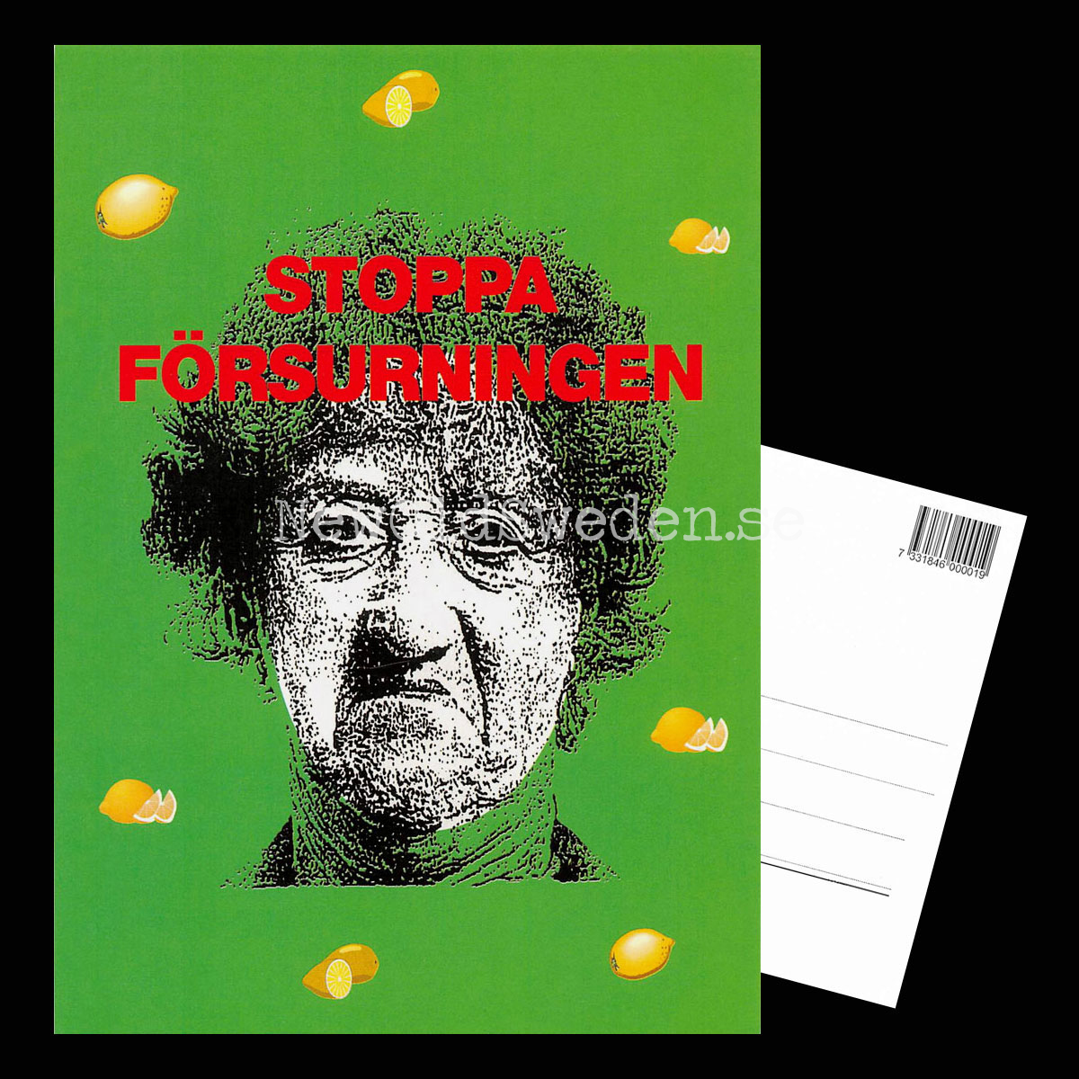 STOPPA FÖRSURNINGEN - 1980-tal - Bror-Eric Bergqvist Texter - 10 av 18 Vykort A5 - 3