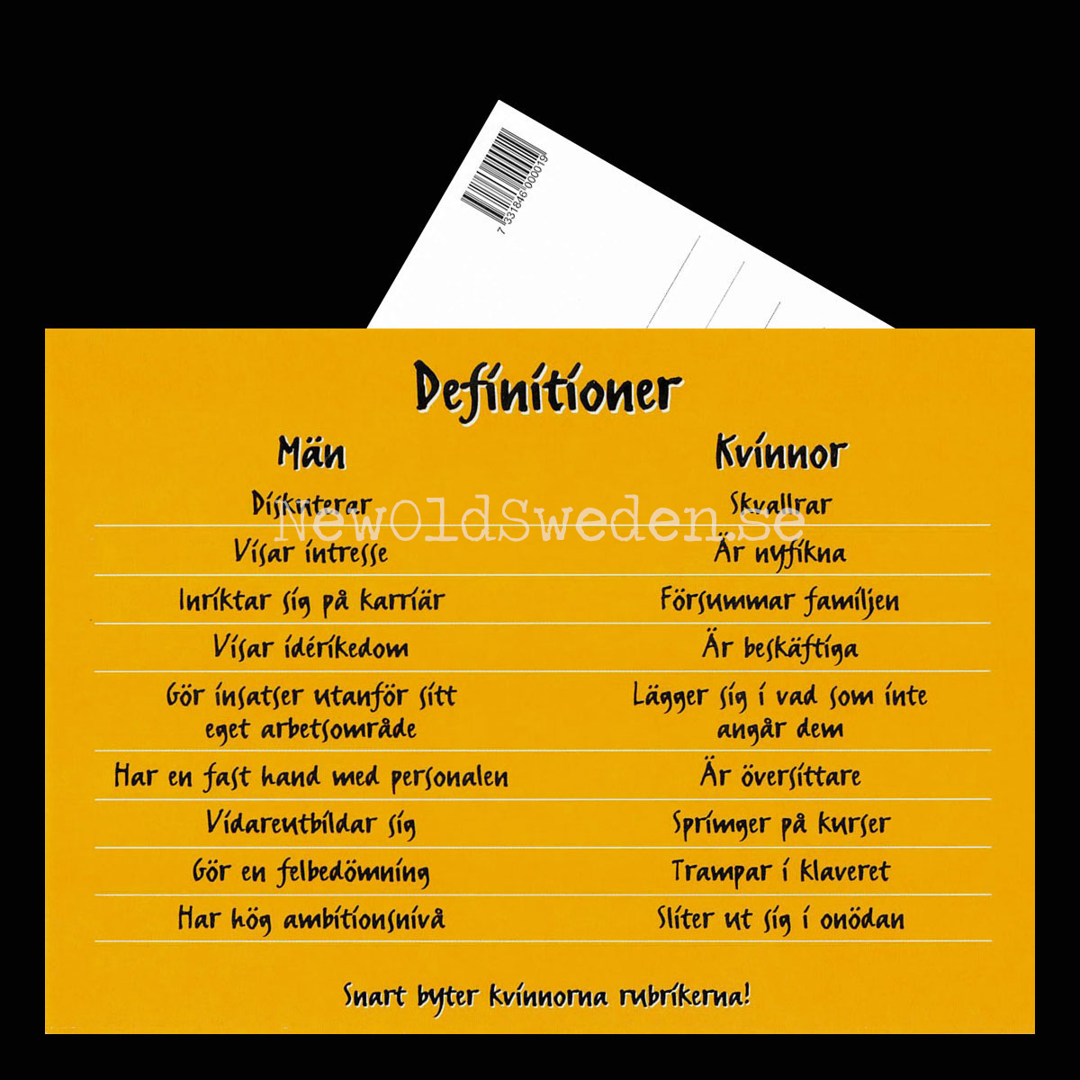 Definitioner - 1980-tal - Bror-Eric Bergqvist Texter - 8 av 18 Vykort A5 - 3