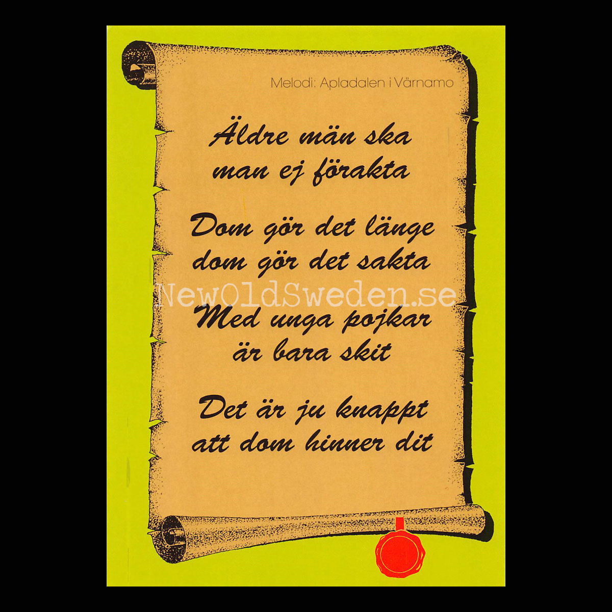 Äldre man ska man . . . - 1980-tal - Bror-Eric Bergqvist Texter - 6 av 18 Vykort A5