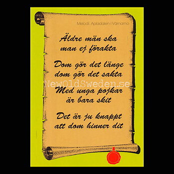 Äldre man ska man . . . - 1980-tal - Bror-Eric Bergqvist Texter - 6 av 18 Vykort A5