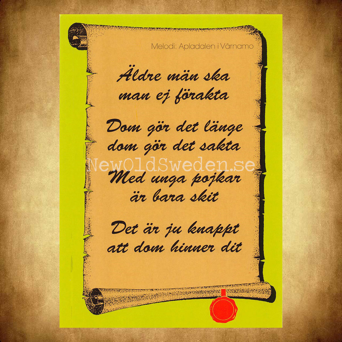 Äldre man ska man . . . - 1980-tal - Bror-Eric Bergqvist Texter - 6 av 18 Vykort A5 - 2