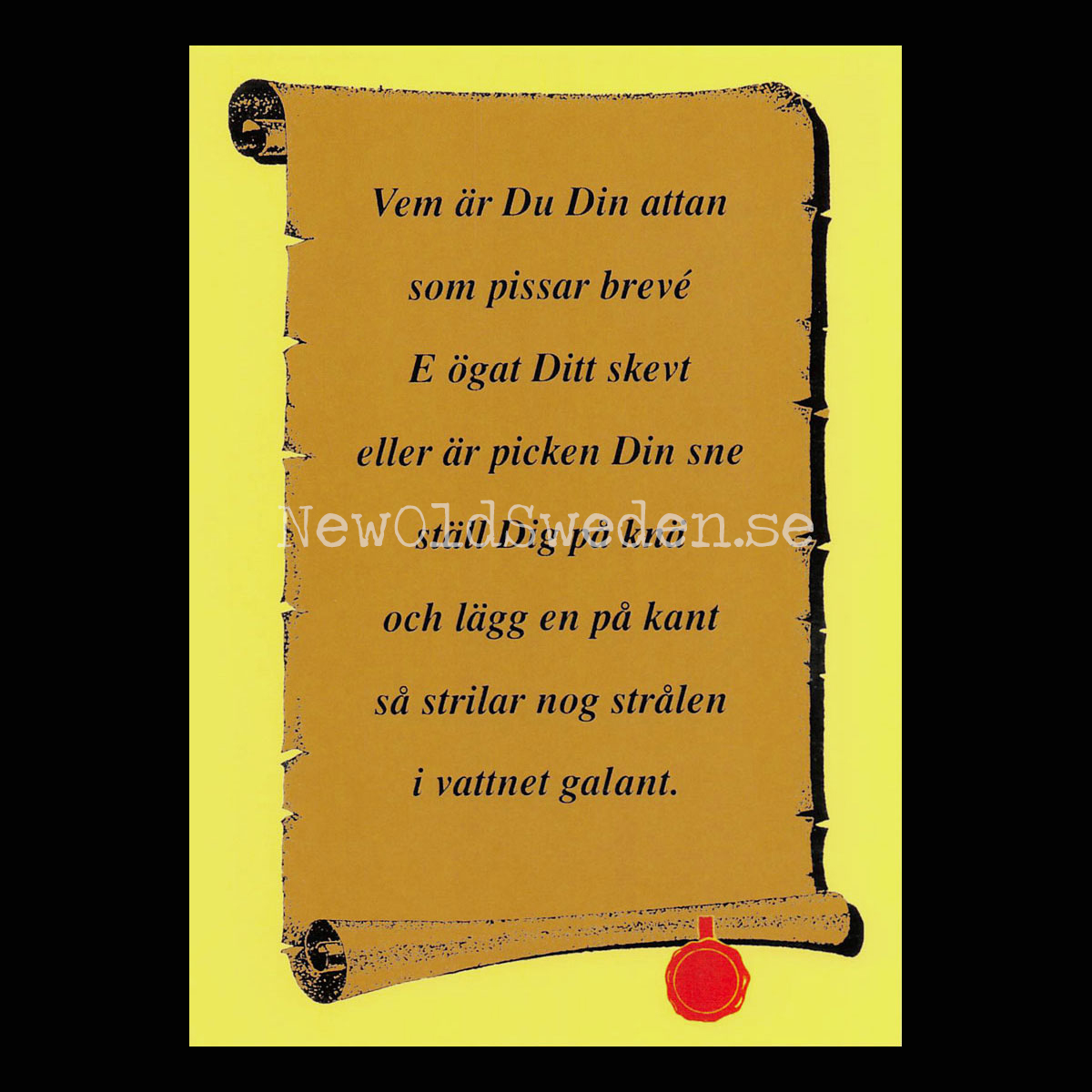 Vem är Du Din attan . . . - 1980-tal - Bror-Eric Bergqvist Texter - 1 av 18 Vykort A5