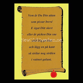 Vem är Du Din attan . . . - 1980-tal - Bror-Eric Bergqvist Texter - 1 av 18 Vykort A5