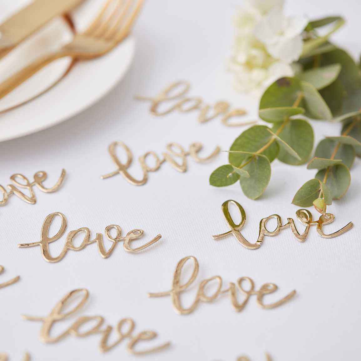 Konfetti | love | Guld