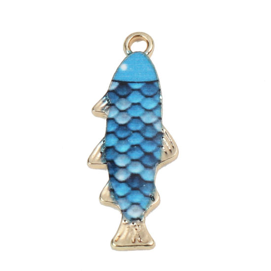 Charm  Fish, enamel blue colours