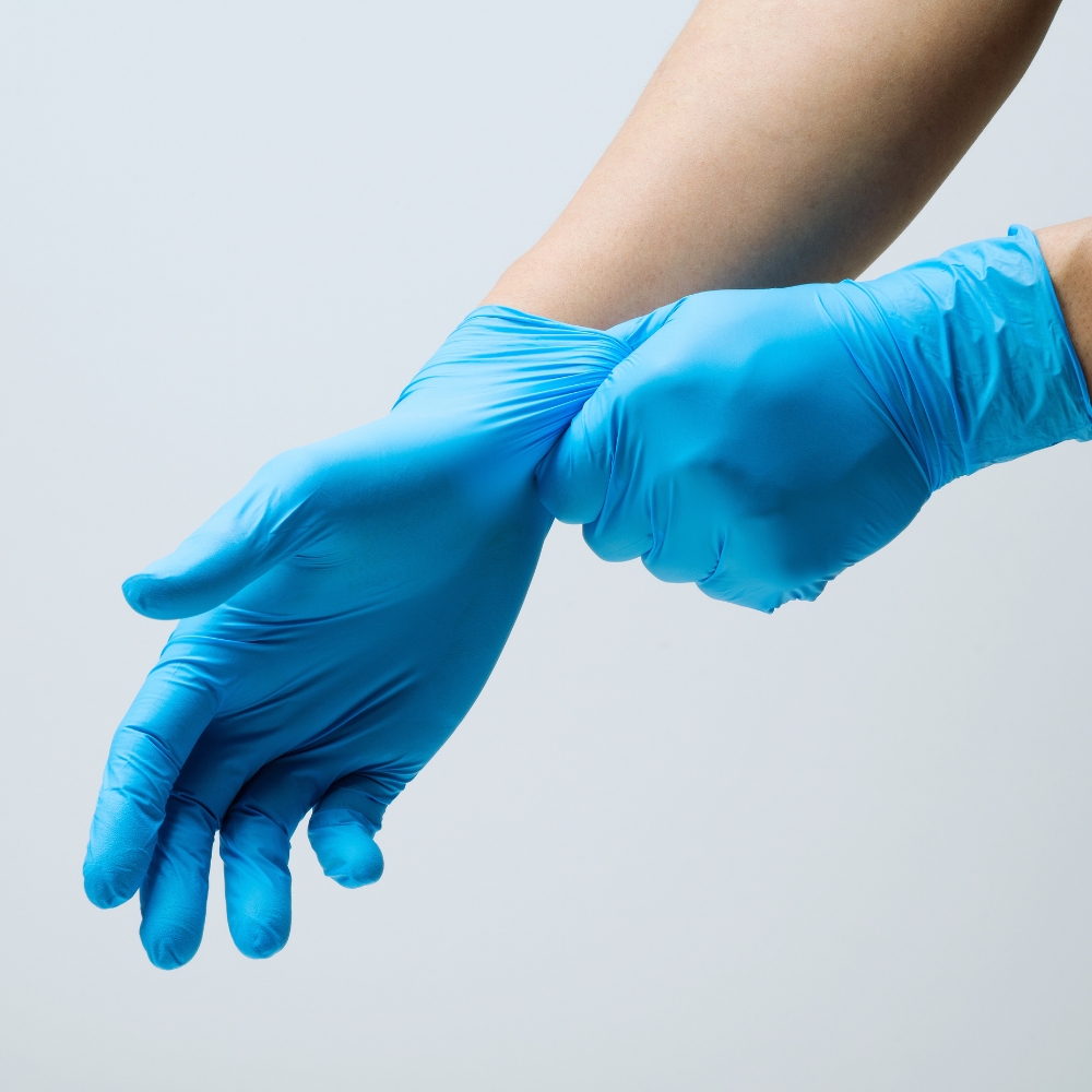 Disposable glove nitrile size L blue Protegat 100pcs. - 2