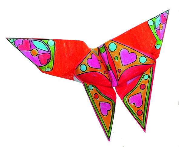 Coloring Origami, Fjärilar - 3