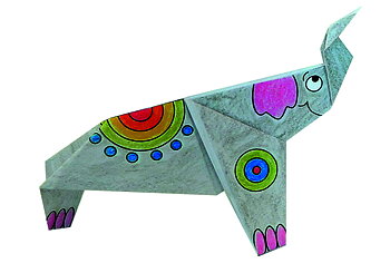 Coloring Origami, Elefanter