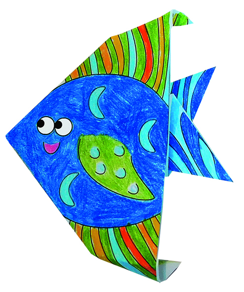 Coloring Origami, Fisk - 3