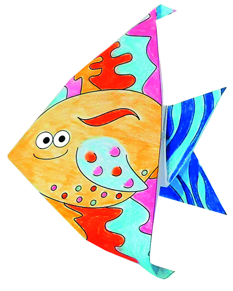 Coloring Origami, Fisk - 2