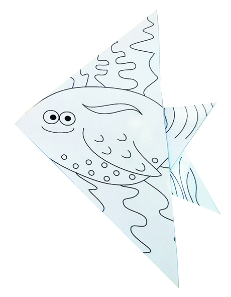 Coloring Origami, Fisk - 4