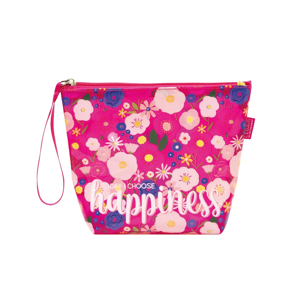 Beach pouch, Today I choose happiness, Flowers