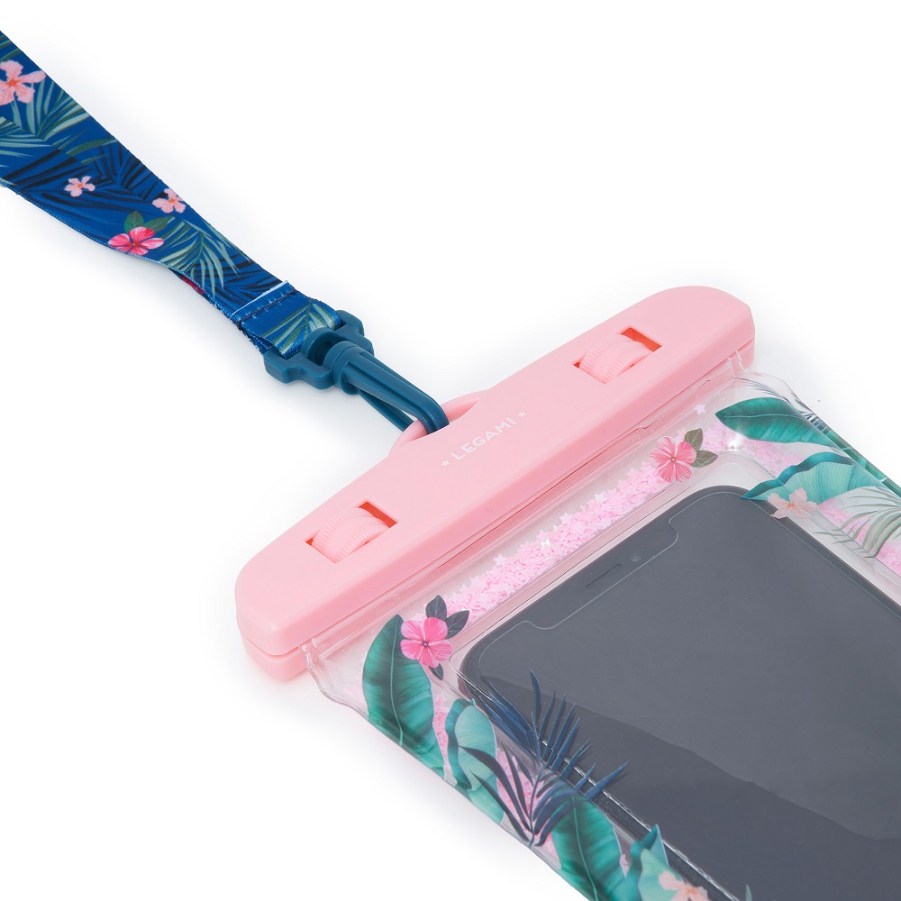 Vattentätt flytande fodral för mobiltelefon, Flamingo - 3