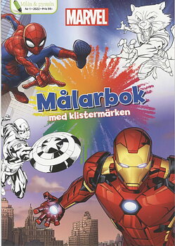 Måla & Pyssla nr 1 2022, Marvel målarbok med klistermärken