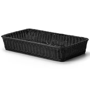 Korg, pp-plast, 530x320xh90 mm, svart