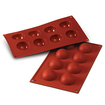 Siliconflex rund/halvkula D=50xh25mm 8fig