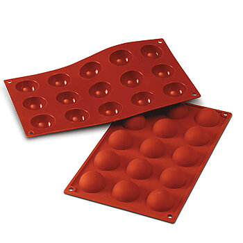 Siliconflex rund/halvkula D=40x20 mm 15 fig