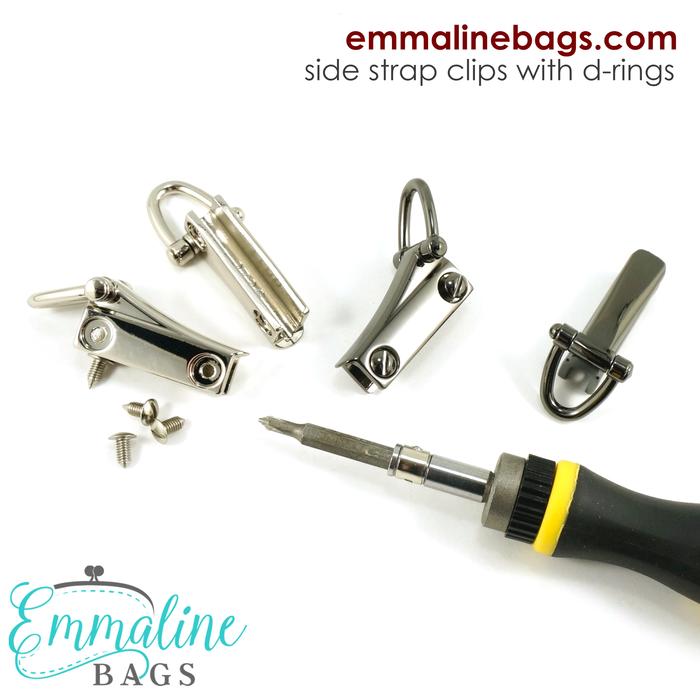 STRAP CLIP WITH D-RING (2 PACK) -  GOLD - Emmaline - 2