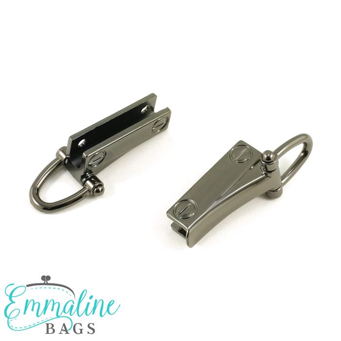 Borlänge Sycentrum AB STRAP CLIP WITH DRING (2 PACK) GUNMETAL