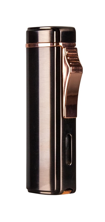 Jean Claude III Jet Flame Lighter Dark Gun/Rosegold - Inbyggd Cigarrborr - 2