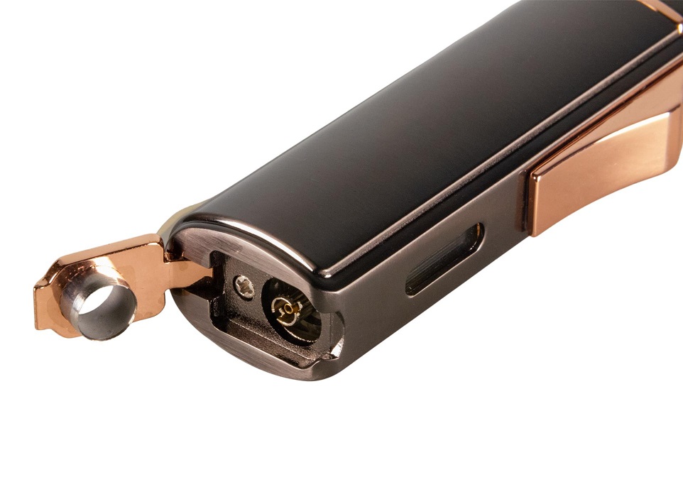 Jean Claude III Jet Flame Lighter Dark Gun/Rosegold - Inbyggd Cigarrborr - 4