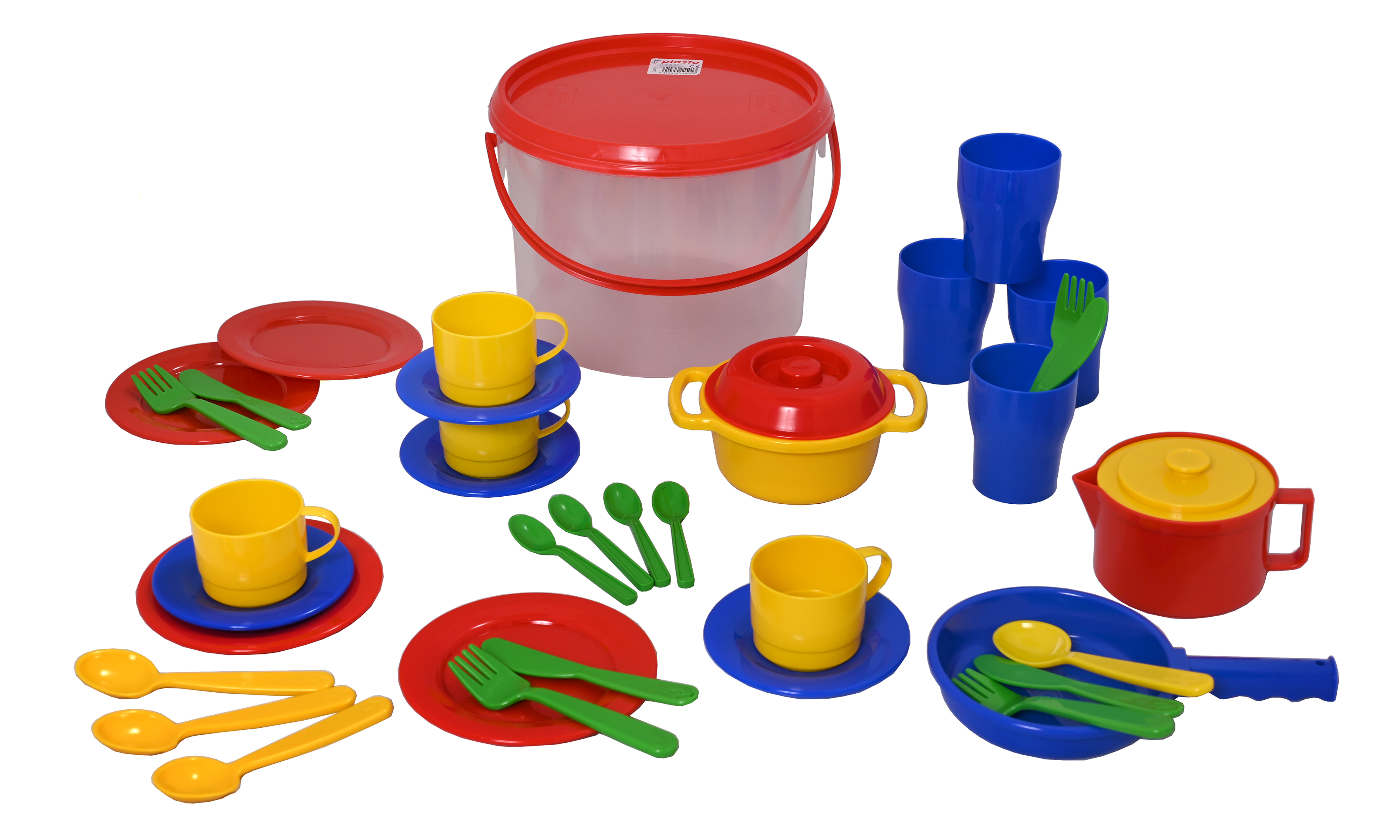 Hink med köksleksaker 39 delar - Plasto