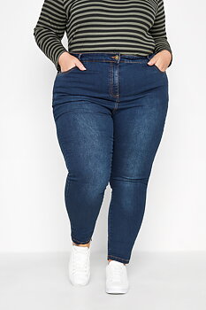 Jeans med fickor, Ava, indigoblå