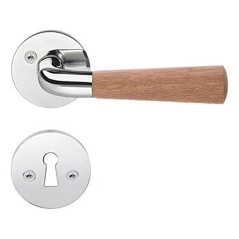 DESIGN innerdörrhandtag polerad krom/ek